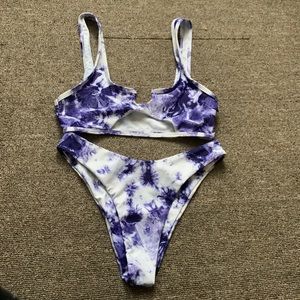 ZAFUL Purple Tie Dye Bikini